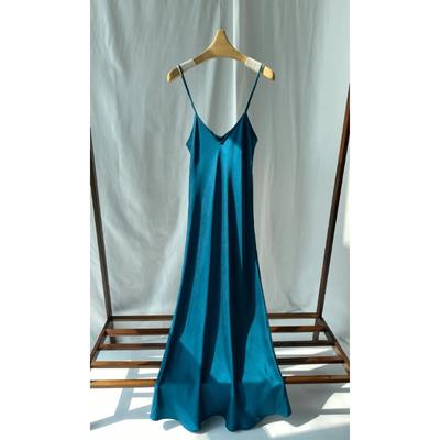Vestido de praia feminino sexy de seda, conjunto de vestido de festa para praia e férias de verão
