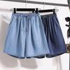 Sommer Lockere Große Größen Shorts Damen Kleidung Lässig Weiter Bein Bermudas Jeansshorts Damen Schnürung Jean Baggy Kurze Hosen Übergröße