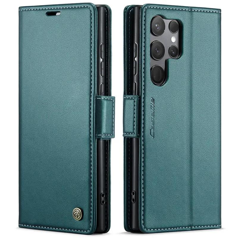 CaseMe Flip Stand Leather Phone Case for Samsung Galaxy S26 Ultra S25 Edge S24 FE S23 Ultra S22 S21 S20 Plus Wallet Card Holder Back Cover Coque Etui
