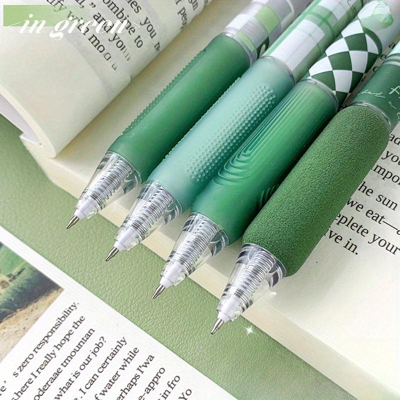 6 Pcs fresh style neutral pens, 0.5mm fine tip, black ink - ballpoint pens for students and offices