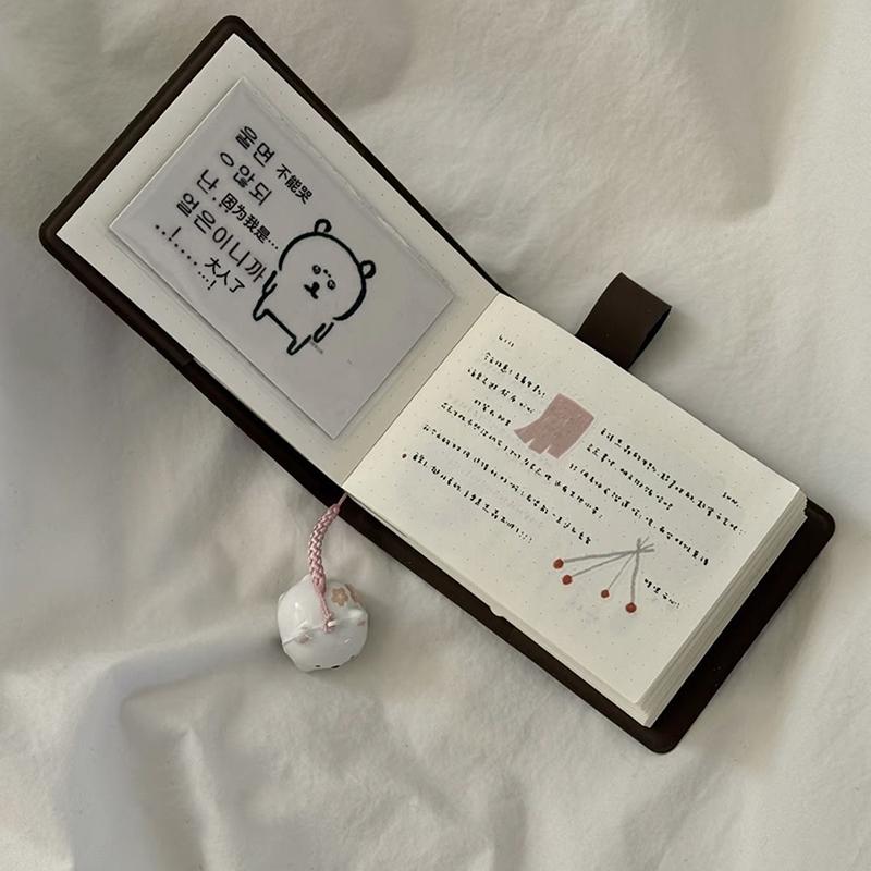 Taccuino Tascabile Marrone Stile Giapponese Ins Nicchia Semplice Portatile Mini Quaderno Diario