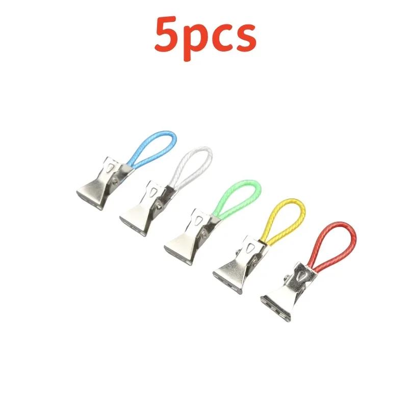 

5 шт. Прищепки из нержавеющей стали, цветные, для сушки белья, полотенец, кухонные, для ванной