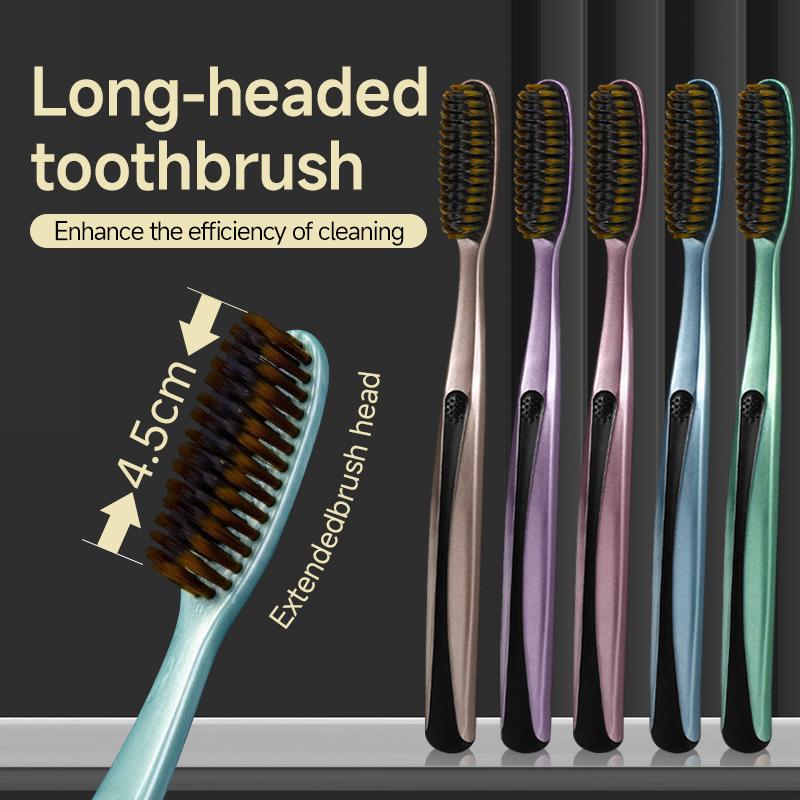 5/10pcs widened and extended brush head soft hair toothbrush for adult households