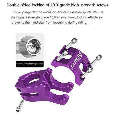 Bicycle Handlebar Stem Power Short 45Mm Mountain Bike Bridge 25.4/31.8Mm Pipe Aluminum Alloy Cycling Stem Riser Table