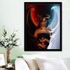 HUACAN Full Drill 3D DIY Diamond Painting"Devil Angel"Diamond Embroidery Cross Stitch Rhineston Mosaic Gift