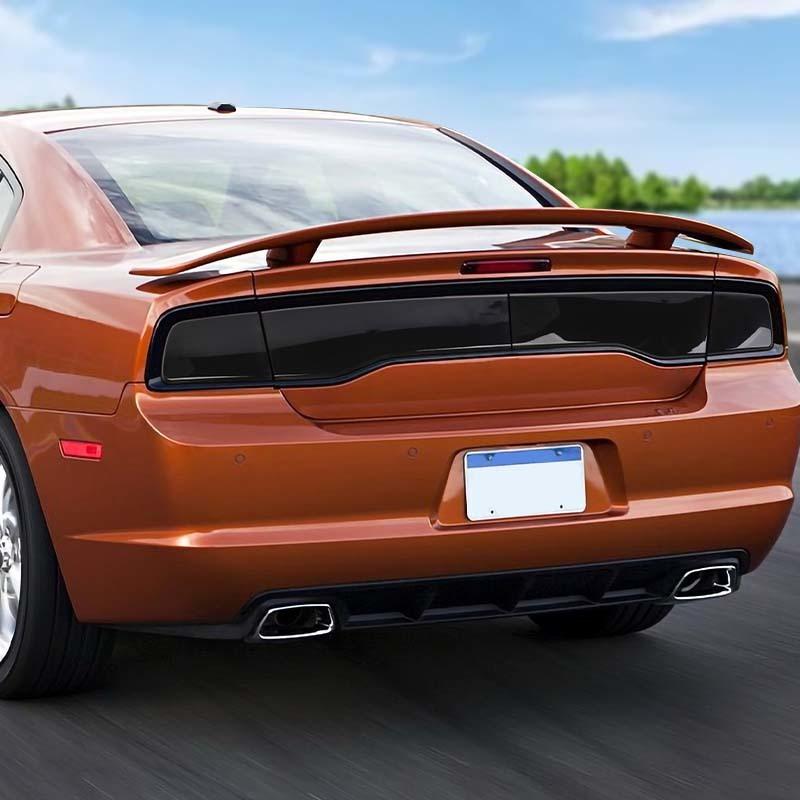 Taillights Covers Rear Lamp Housing ABS Tail Light Decoration For Dodge Charger 2011-2014 Exterior Accessoriess (Smoked Black)