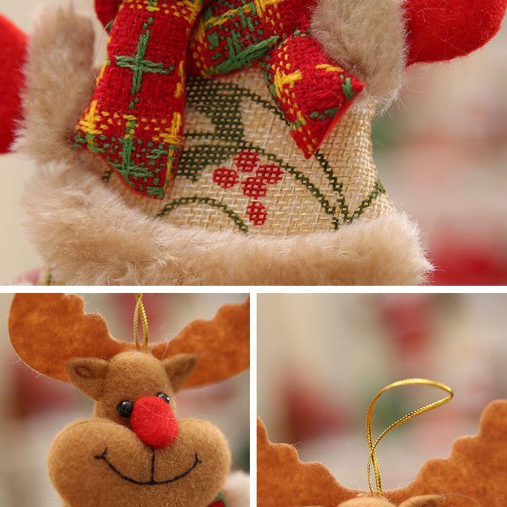 Vibrant Santa Claus Snowman Elf Hanging Dolls Capture the Holiday Essence