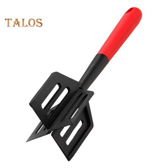 

Мясорубка 2 в 1, толкушка, термостойкая ложка для смешивания, мясная лопатка, измельчитель для гамбургеров, кухонный инструмент без BPA для измельчения говяжьего фарша чёрный