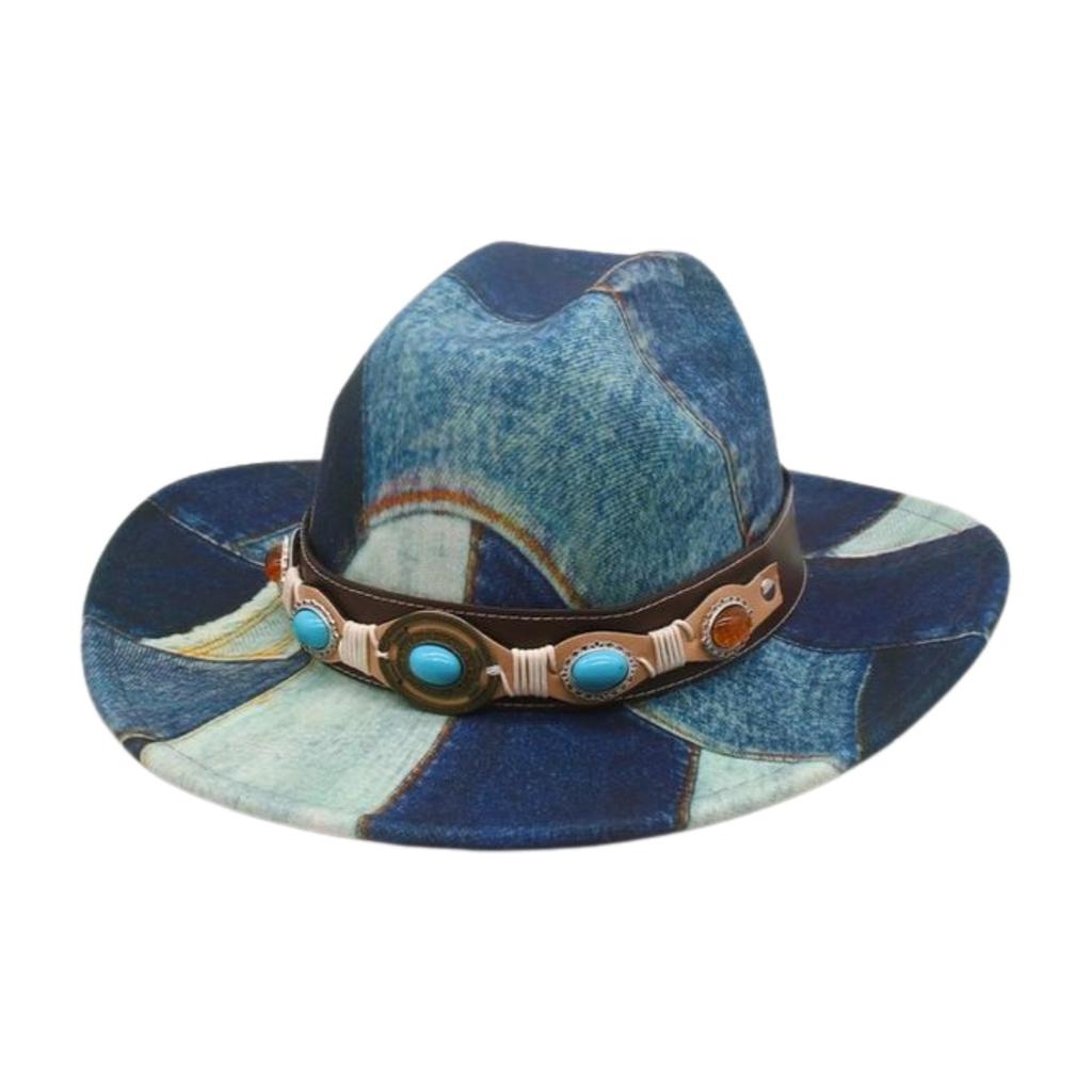 Travel Photography Vacation Stage Performance Jazz Hat Western Retro Cowboy Top Hat Ethnic Style Street Shot Felt Hat