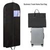 3D Transparent Non-Woven Garment Dust Cover Bag - Black Portable Suit Protector
