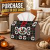 1pc Rustic Country Christmas Tissue Box - Harvest Napkin Dispenser, Made of Durable Polyester, Decorated with Rooster Pinecone Berry, Suitable for Liv