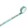 World Craft Washi Masking Tape Marine Paradise Sparkling Aqua Blue Foil 15mm x 5m KRMT15-079