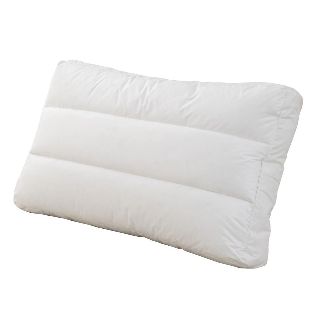 EMOOR Jumbo Feather Foot Pillow, Approx. 50 x 80cm, Made in Japan, Natural Duck 50% Feather, 50% Down