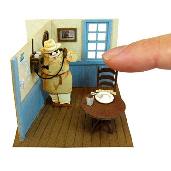 Sankei Studio Ghibli Mini Porco Calling from Paper Craft Porco, Non-Scale MP07-24