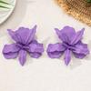 Pleated Irregular Flower Earrings For Women Retro Elegant Temperament Ear Accessories Fashion Wedding Party Jewelry Gift