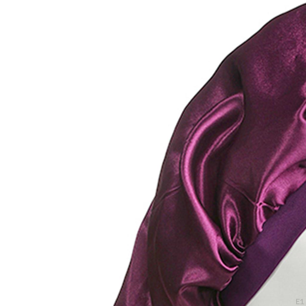 Lange Satin-Badekappe, bequem, seidig, für lockiges Haar
