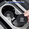 AAAYQ1 Car Coaster Carbon Mug Drinking Pad Cup Non-Slip Mat Accessories For Opel Corsa Astra Insignia Vectra Zafira Meriva Mokka G