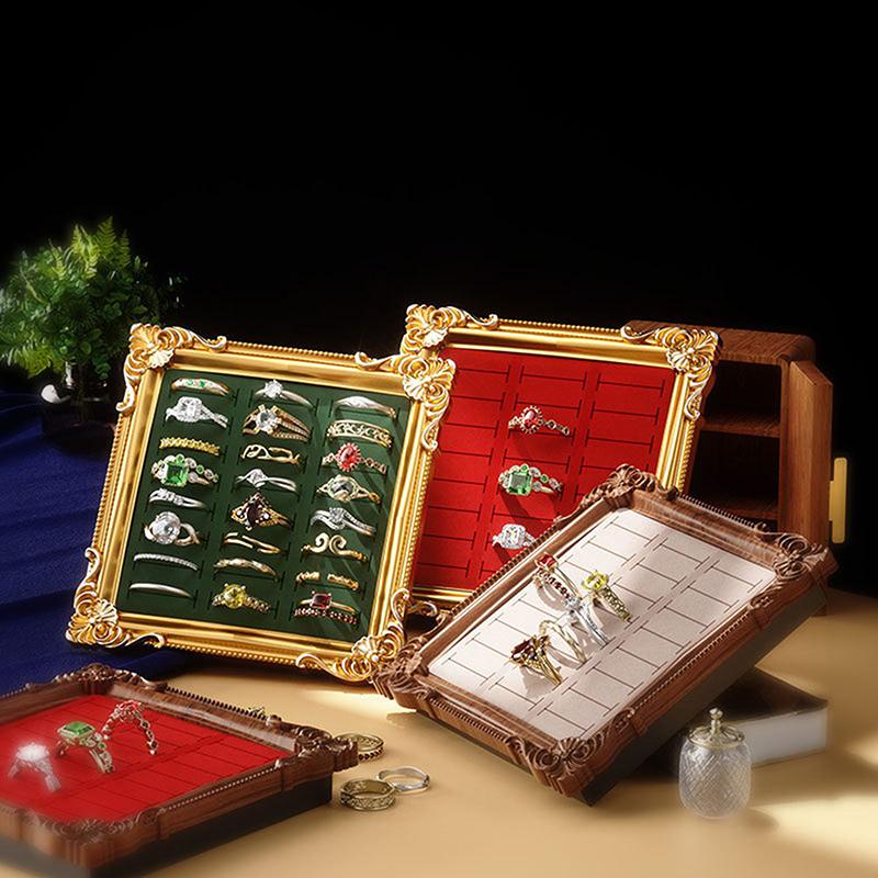 Vintage Schmuckständer, Fotorahmen im europäischen Stil, Aufbewahrungstablett für Ringe und Schmuck, Ausstellungsornamente für Schminktisch
