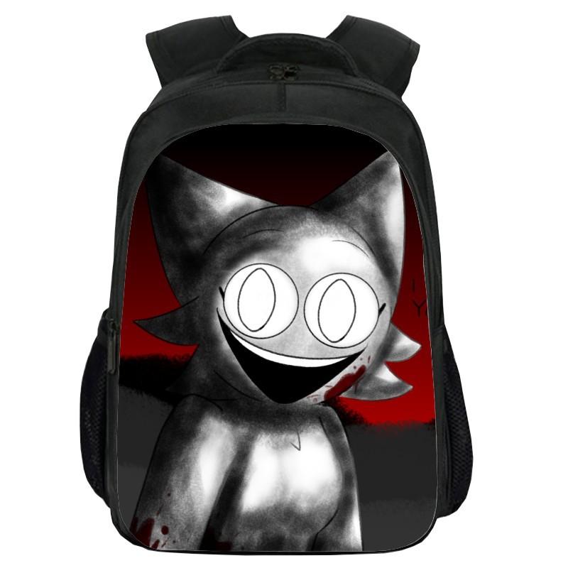 Printed Rhythm Box Sprunki Double-Layer Schoolbag, Cartoon Diy Student Computer Backpack, Backpack For Men