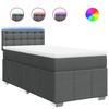 VidaXL Sommier à lattes de lit et matelas Gris foncé 90x190 cm Tissu 3289238
