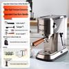 Cross Semi-Automatic Italian Espresso Machine with 19-Bar Pressure and Milk Frother for Home or Office Use