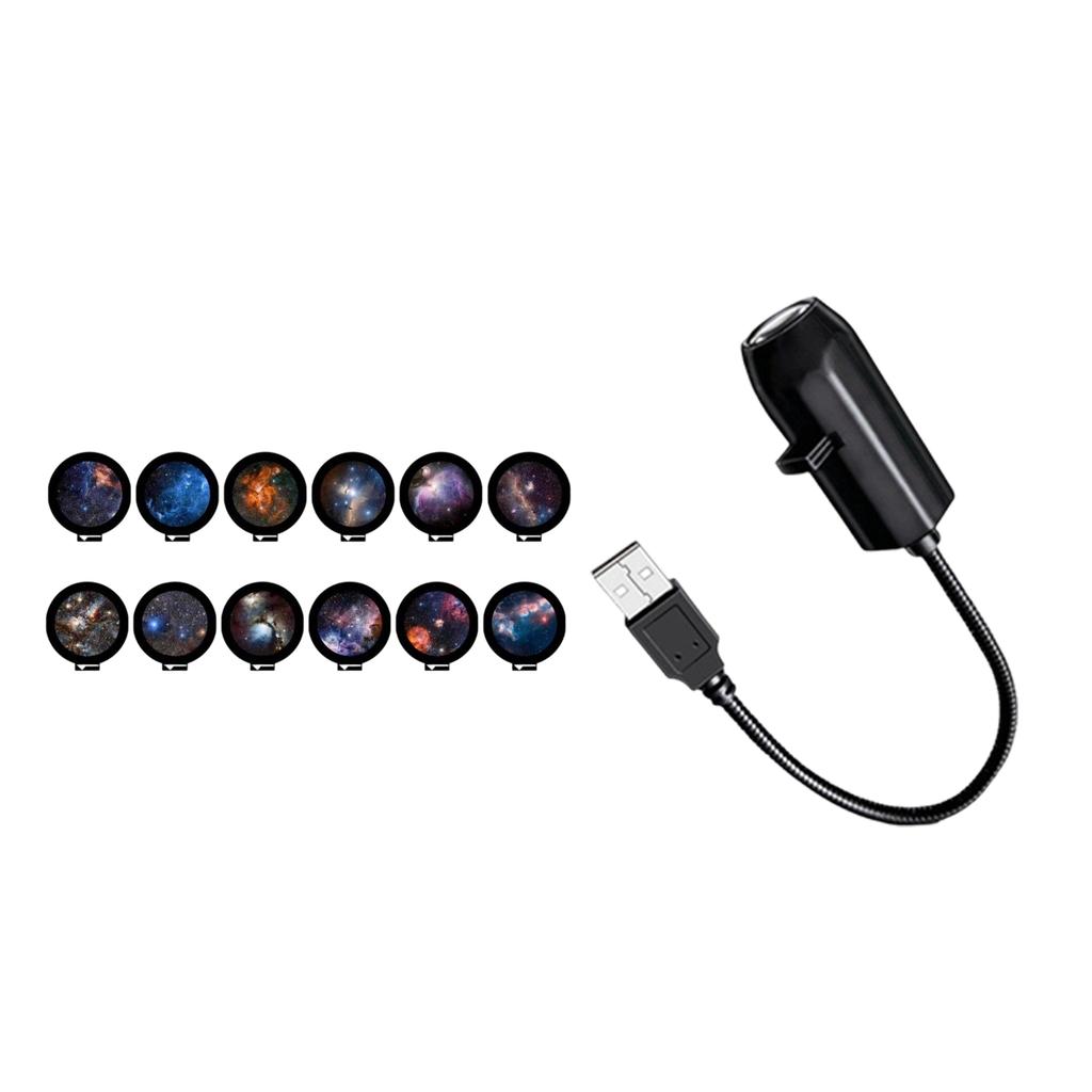 USB LED Star and Moon Projector Night Light for Bedroom Decorative Creative Background Lamp