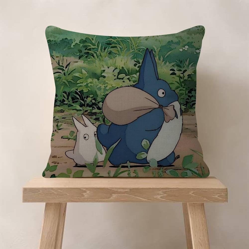 Cartoon Cute T-Totoroes Double-sided Cushion Cover Car Throw Pillow Case For Sofa Car Christmas Gift