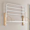 Beech Towel Rack No Punch Bathroom Shelf Toilet Wall Mounted Washroom Storage Organizer Bath Towel Holder Bathroom Accessories