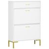 Three Drawer Slim Shoe Storage Cabinet, 12 Shoe Pairs - White