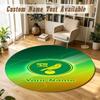 Round Rug Custom NameNorwich City Pattern Non Slip Carpet Home Floor Decor