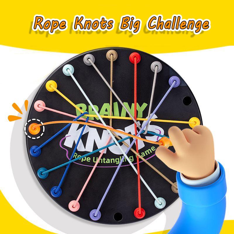 Kid Rope Knots Sensory Social Board Game Logical Thinking Challenge  Colore Twisted Connected Line Brain Strategy Fun Table Game