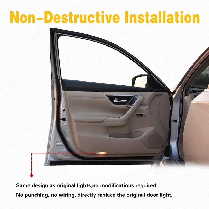 2PCS Car Door Welcome Lights Ghost Shadow Courtesy Lamps for Nissan Terra Altima Teana Amadar Navara Maxima Pathfinder Quest