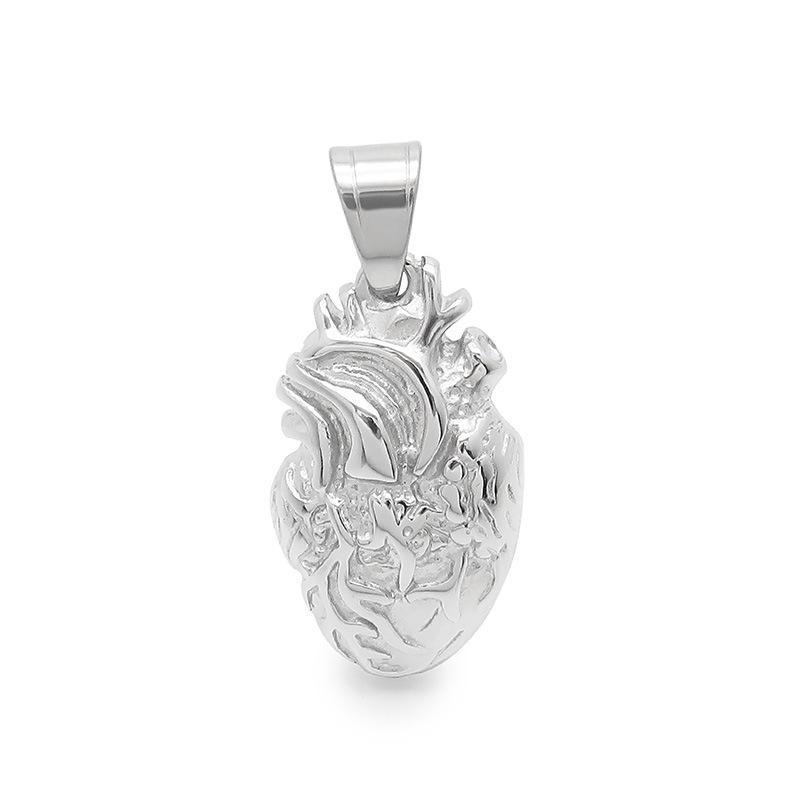 Hongtu Creative Human Organ Pendant Necklace Trendy Men's Heart Pendant