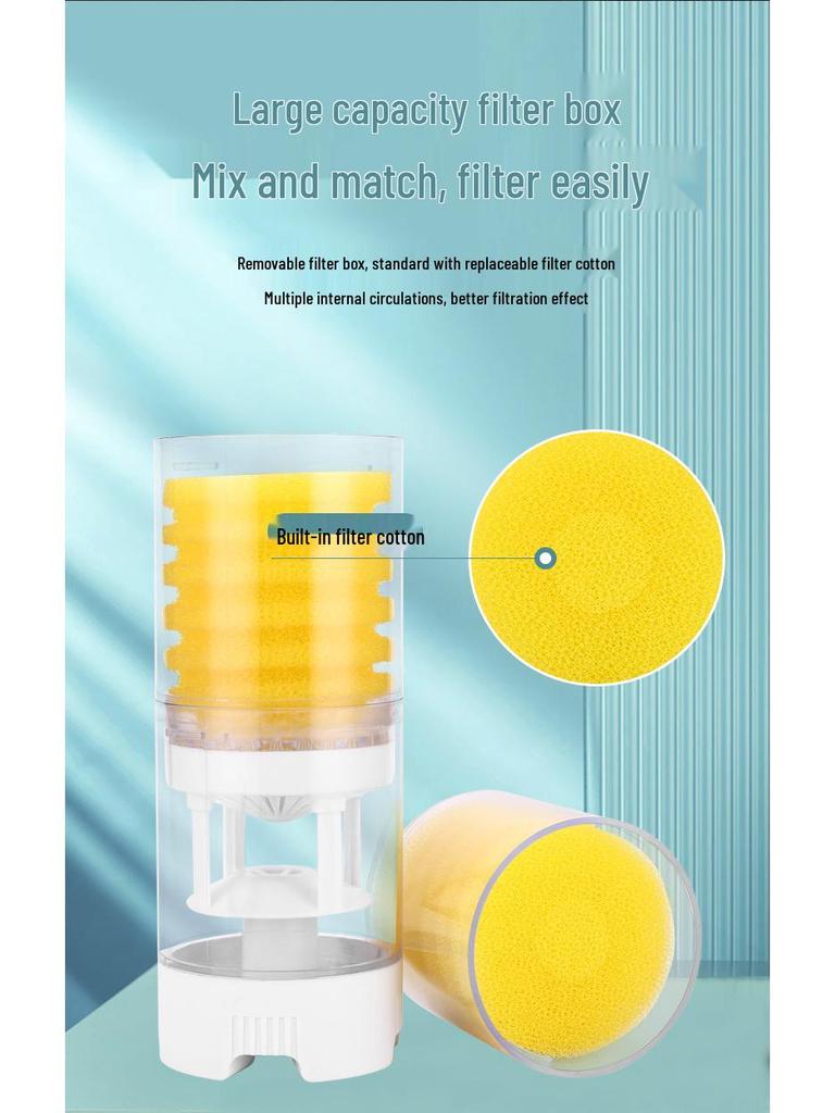 3-in-1 Aquarium Filter & Feces Separator with Built-in Circulating Water Pump