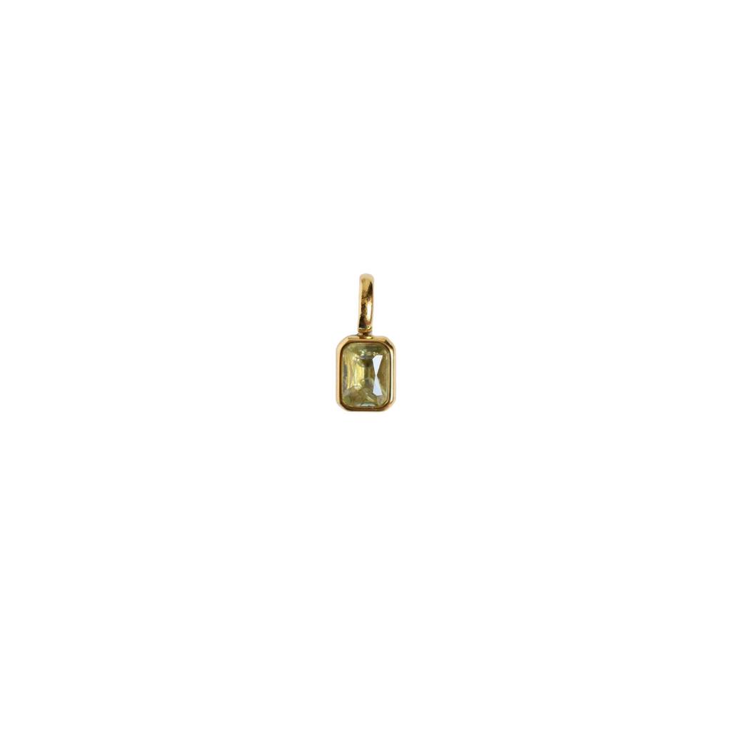 Twelve Stone Zodiac Birthday Necklace for Women - Titanium Steel Pendant with Zircon