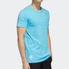Adidas Neo X Pokémon Collaboration Round Neck Fitted Straight Short Sleeve T-Shirt Men Tops Blue FM0325