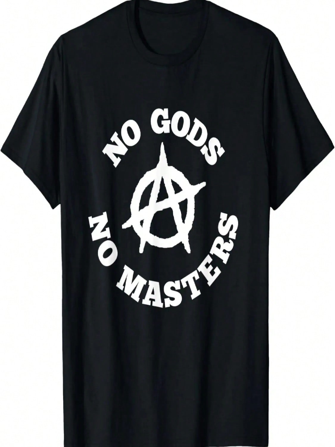 No Gods No Masters Anarchy Symbol Anarchist Atheist T-Shirt S разноцветный