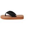 Sommar Nya Slip-on-sandaler med Läderyta, Strandresor Kilklackade Flip-flops, Dam Ytterkläder Flip-flops