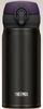 Thermos Vacuum Insulated Portable All Black Open ALB Mug, 350ml, (One-Touch Type) JNL-352