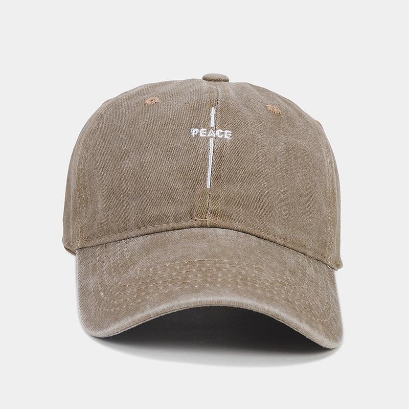 European and American fashion letter embroidery baseball cap men's personality casual soft top cap outdoor sun protection shade sun protection cap