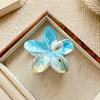 Smudge Frangipani Haarspange Damen Bunt Vielseitig Haifisch-Klammern Einfache Haaraccessoires