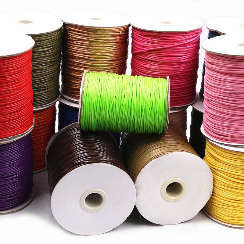 10m/lot 15 Color Leather Line Waxed Cord Cotton Thread String Strap Necklace Rope For Jewelry Making DIY Bracelet Supplies