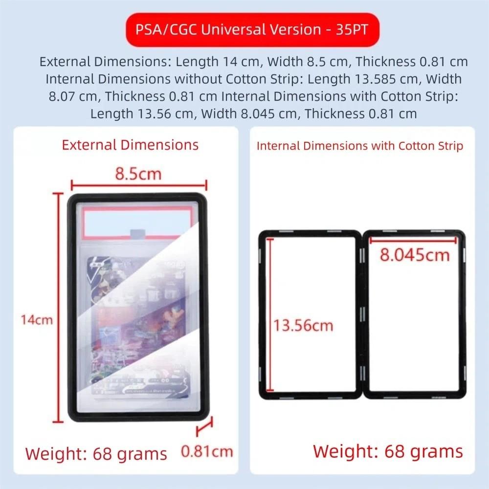 Aluminiumrahmen / CGC-zertifizierte Karten-Schutzhülle Transparenter UV-Schutz Karten-Schutzhülle Langlebiges doppelseitiges Glas