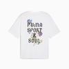 Puma Floral Graphic Boxy Crew Neck Sports Casual Short Sleeve Embroidered T-Shirt Men Tops White 633349-02