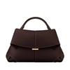 Borsa da Donna Pieghettata in Pelle di Primo Strato Borsa Sorridente Design di Marca Trendy Stile Francese Nuova