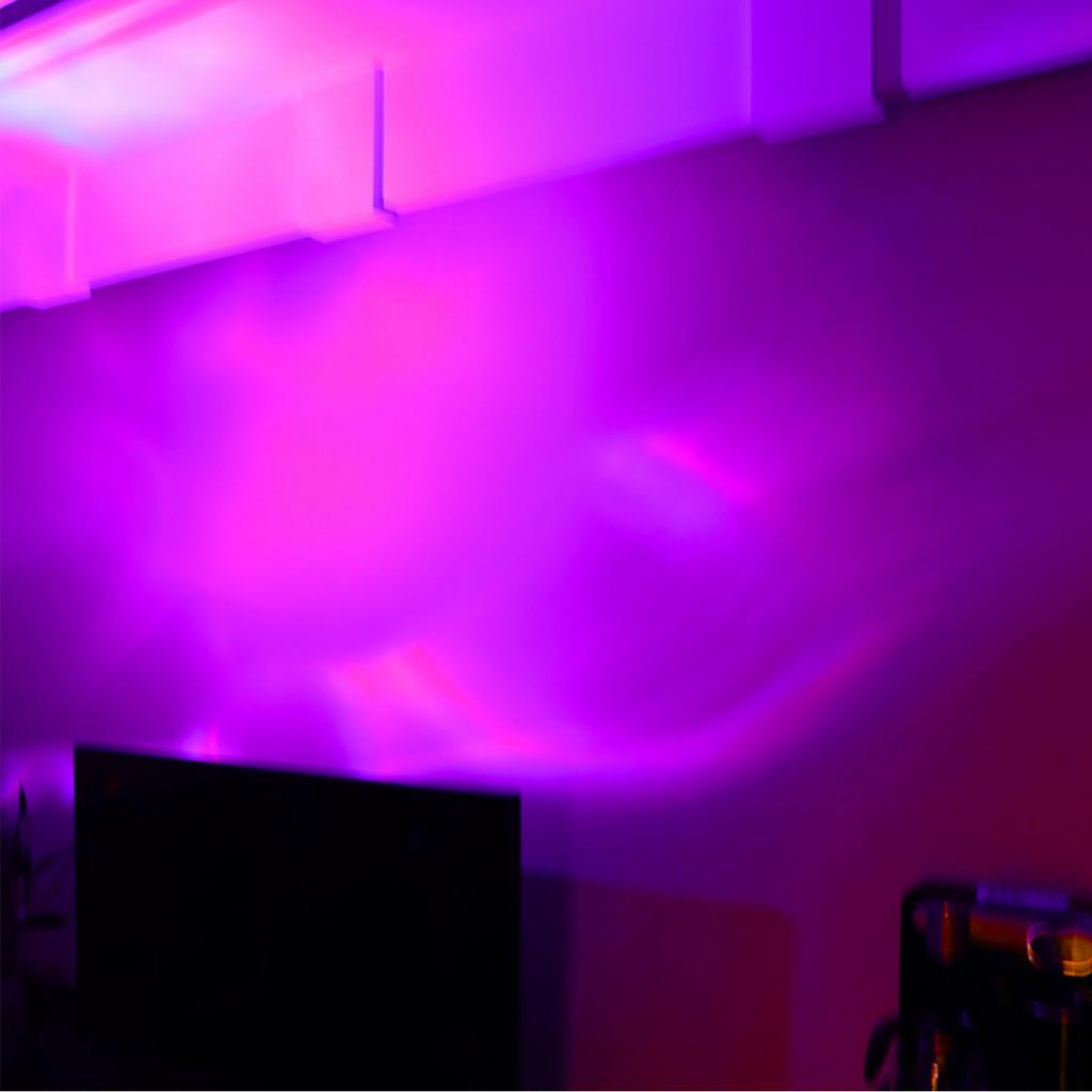 Water Ripple Lamp USB LED Wall Ceiling Projection Decor Table Dynamic Water Ripple Room Light for Home 16 Color Dimming