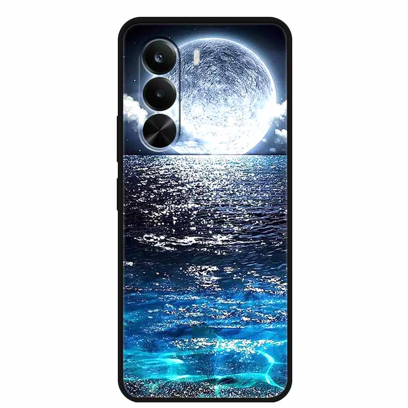 

Черный Чехол Для Realme P4X 5G Силиконовый Мягкий ТПУ Чехол Для Телефона Бампер OPPO Realme P4X Глобальный Funda Задняя Сторона Животные Модный Ударопрочный -Realme P4X Global