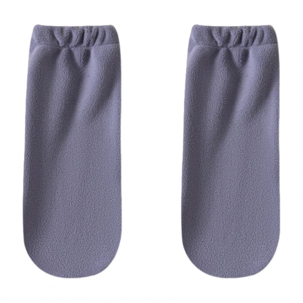

1 пара шкарпеток для сну Одноколірні двосторонні флісові жіночі шкарпетки Високоеластичні дихаючі теплі підкладки для шкарпеток One Size сірий
