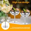 2Pcs Ice Cream Cups Salad Bowl Stainless Steel Bowl Dessert Fruit Plate Snack Dish Reusable Dessert Cup High Footed Pudding Cup