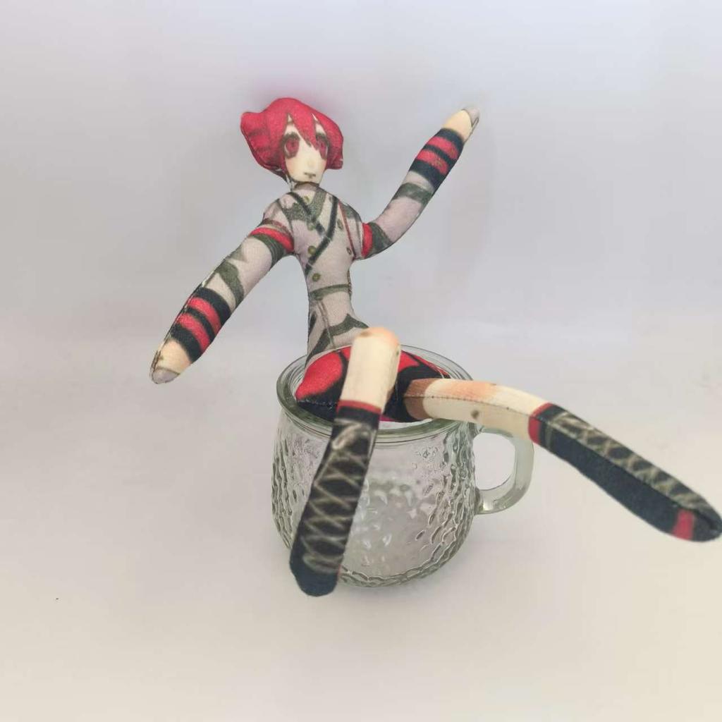 Anime Kasane Teto Cosplay Doll Plush Stuffed Dolls Cute Figure Room Decoration Abstract Wire Skeleton Accessories Unisex Gifts